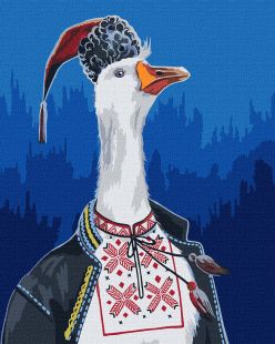 Malowanie po numerach - Gęś w haftowanej koszuli ©Svitlana Terenchuk