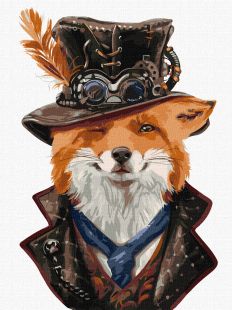 Malowanie po numerach - Steampunkowy lis