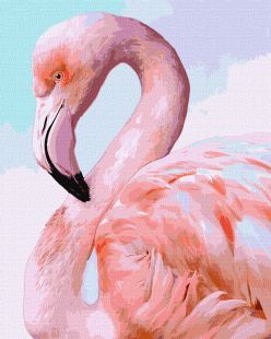 Malowanie po numerach - Różowy flamingo ©Ira Volkova
