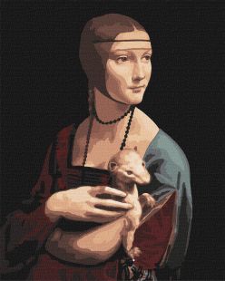 Malowanie po numerach - Dama z gronostajem ©Leonardo da Vinci