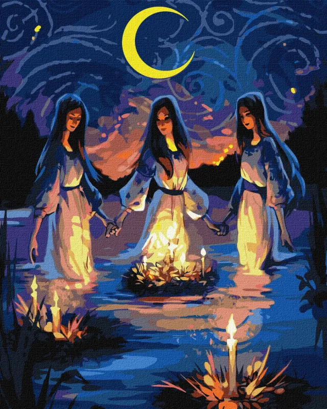 Malowanie po numerach - Magiczna noc ©sribna_zoria