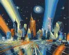 Malowanie po numerach - Promienie metropolii ©Igor Sokolsky