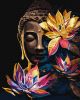 Malowanie po numerach - Budda z lotosami z farbami metalicznymi extra ©art_selena_ua