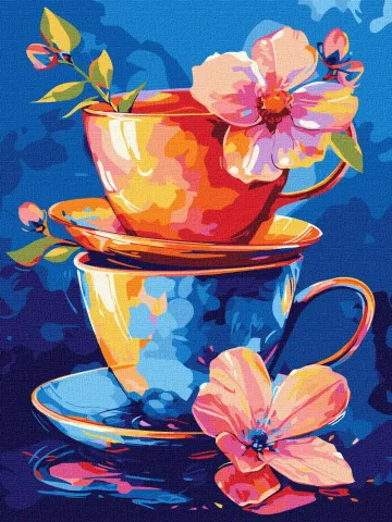 Malowanie po numerach - Sekret picia herbaty ©art_selena_ua