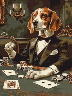 Malowanie po numerach - Hazardowy beagle ©art_selena_ua