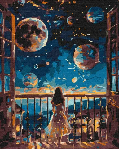Malowanie po numerach - Marzycielska noc ©art_selena_ua
