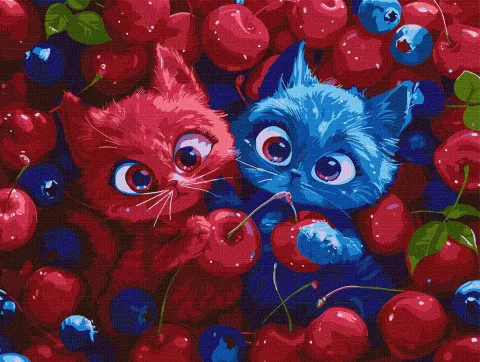 Malowanie po numerach - Puszyste jagody ©art_selena_ua