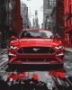 Malowanie po numerach - Czerwony mustang ©art_selena_ua