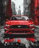 Malowanie po numerach - Czerwony mustang ©art_selena_ua