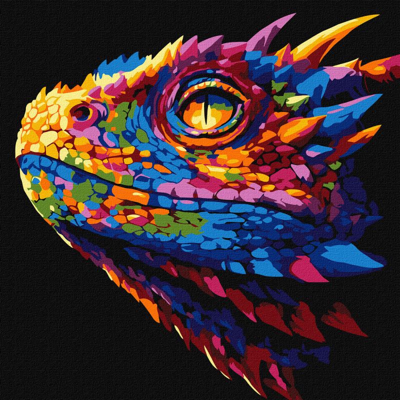 Malowanie po numerach - Jaskrawy smok ©art_selena_ua