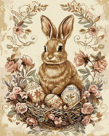 Malowanie po numerach - Wielkanocny królik 2 ©art_selena_ua