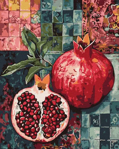 Malowanie po numerach - Czerwony granat ©art_selena_ua