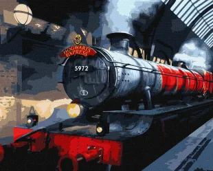 Malowanie po numerach - Harry Potter: Ekspres do Hogwartu z farbami metalicznymi extra ©Warner Bros.