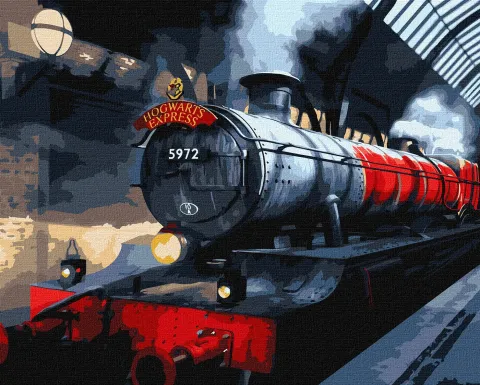 Malowanie po numerach - Harry Potter: Ekspres do Hogwartu z farbami metalicznymi extra ©Warner Bros.