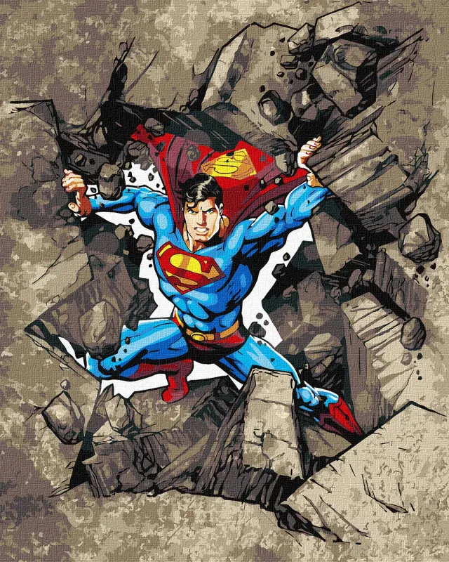 Malowanie po numerach - Superman: Przez kamienie ©Warner Bros.