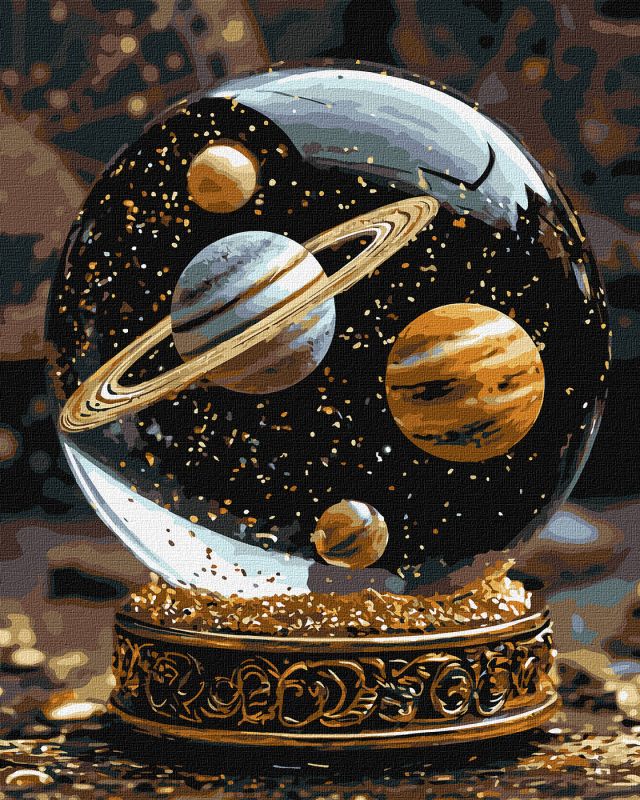 Malowanie po numerach - Kosmos w kuli ©art_selena_ua