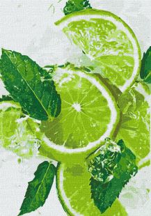 Malowanie po numerach - Limonkowy fresh