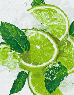 Malowanie po numerach - Limonkowy fresh