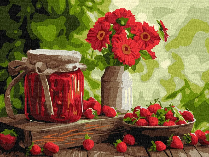 Malowanie po numerach - Dżem truskawkowy ©art_selena_ua