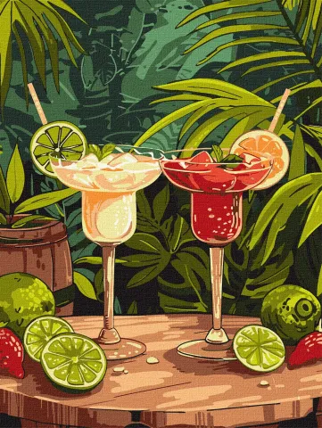 Malowanie po numerach - Egzotyczne drinki ©art_selena_ua