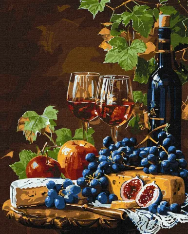 Malowanie po numerach - Ulubione wino  ©art_selena_ua