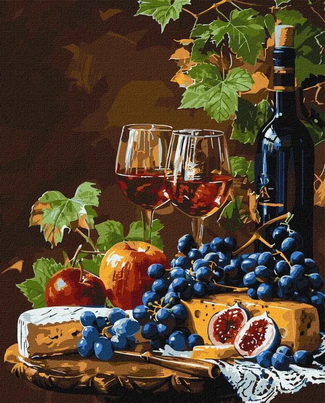 Malowanie po numerach - Ulubione wino  ©art_selena_ua