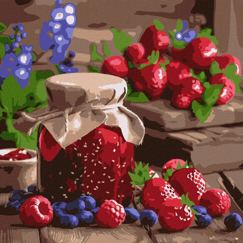 Malowanie po numerach - Dżem malinowy ©art_selena_ua