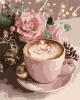 Malowanie po numerach - Noworoczna cappuccino z metalicznymi farbami ©art_selena_ua