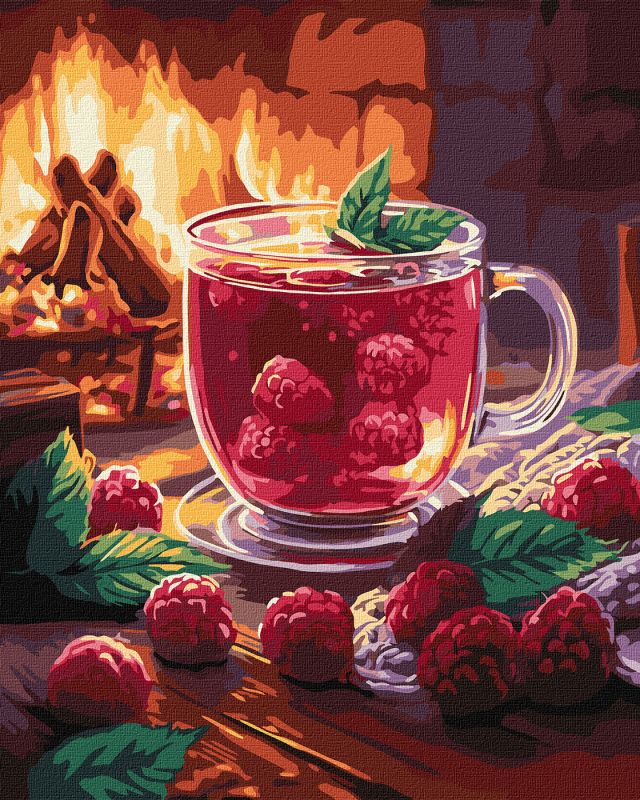 Malowanie po numerach - Malinowa herbata ©art_selena_ua