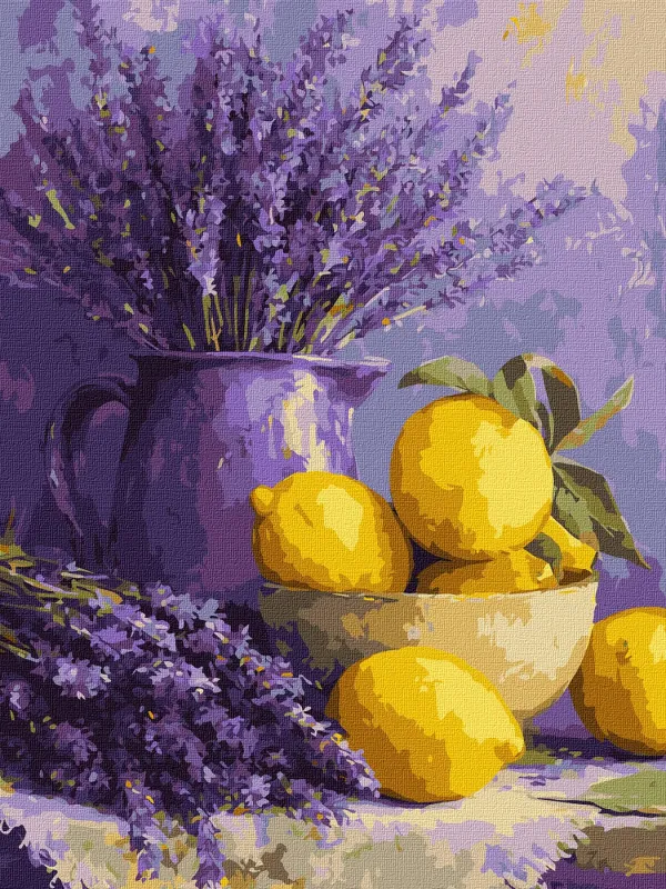 Malowanie po numerach - Lawenda i cytryny ©art_selena_ua