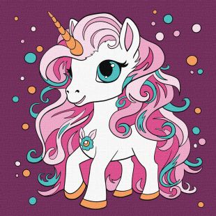 Malowanie po numerach - Magiczny jednorożec ©art_selena_ua