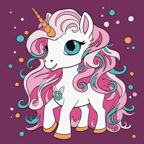 Malowanie po numerach - Magiczny jednorożec ©art_selena_ua