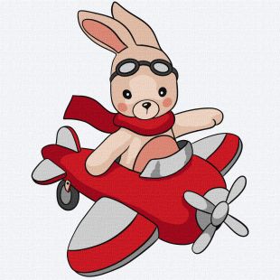 Malowanie po numerach - Mały pilot ©tanya_bonya
