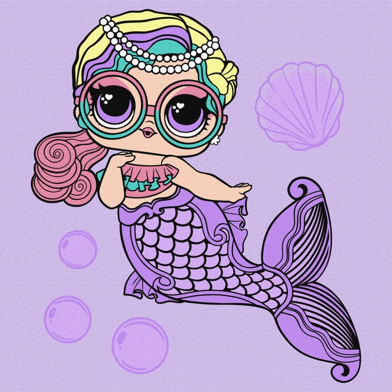 Malowanie po numerach - L.O.L. Surprise! Mermaids Miss Sea