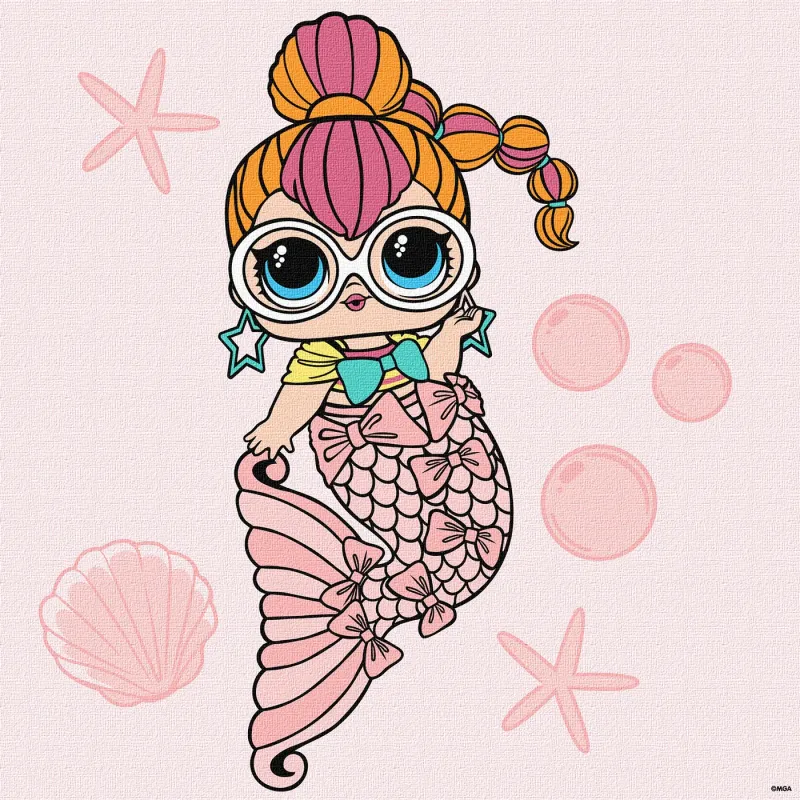 Malowanie po numerach - L.O.L. Surprise! Mermaids Neon QT