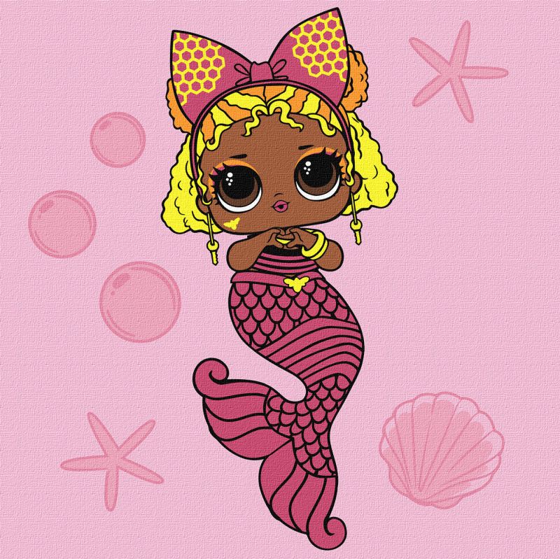 Malowanie po numerach - L.O.L. Surprise! Mermaids Queen Bee