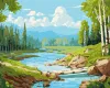 Malowanie po numerach - W brzozowym gaju ©art_selena_ua