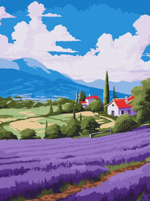 Malowanie po numerach - Lawendowe przestrzenie ©art_selena_ua