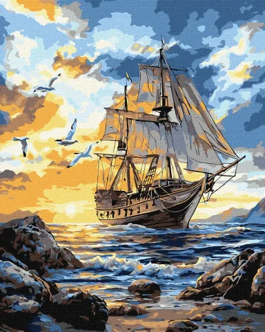 Malowanie po numerach - Ptaki nad żaglami ©art_selena_ua