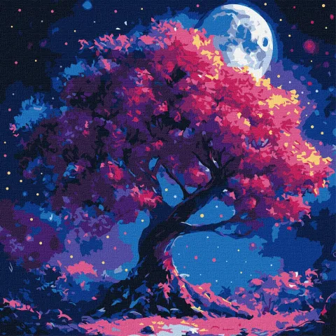 Malowanie po numerach - Sylwetka drzewa ©art_selena_ua