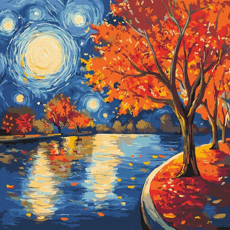 Malowanie po numerach - Jesienna noc ©art_selena_ua