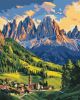 Malowanie po numerach - Świt w Dolomitach ©art_selena_ua