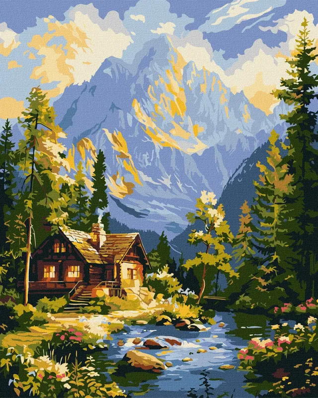 Malowanie po numerach - Przytulność pośród szczytów ©art_selena_ua