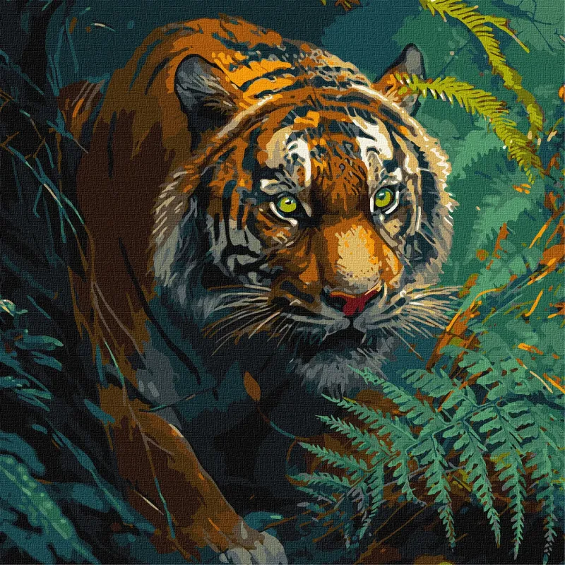 Malowanie po numerach - Władca dżungl ©art_selena_ua