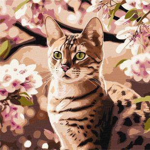 Malowanie po numerach - Kotek w ogrodzie ©art_selena_ua
