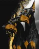 Malowanie po numerach - Wierne dobermany z farbami metalicznymi extra ©art_selena_ua