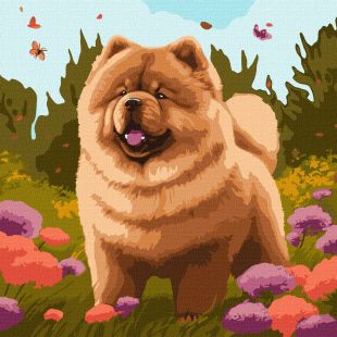 Malowanie po numerach - Charming Chow ©art_selena_ua