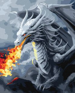Malowanie po numerach - Ognisty smok ©art_selena_ua