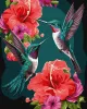 Malowanie po numerach - Szmaragdowe kolibry z farbami metalicznymi extra ©art_selena_ua