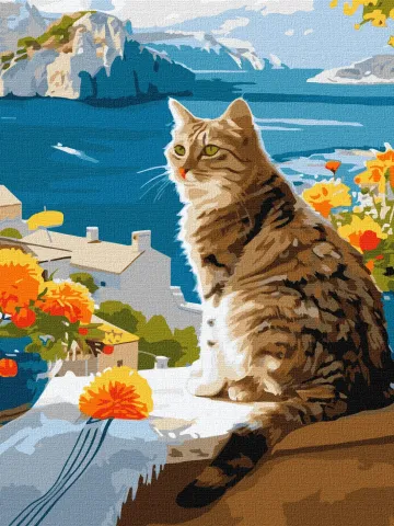 Malowanie po numerach - Marzycielski kociak ©art_selena_ua